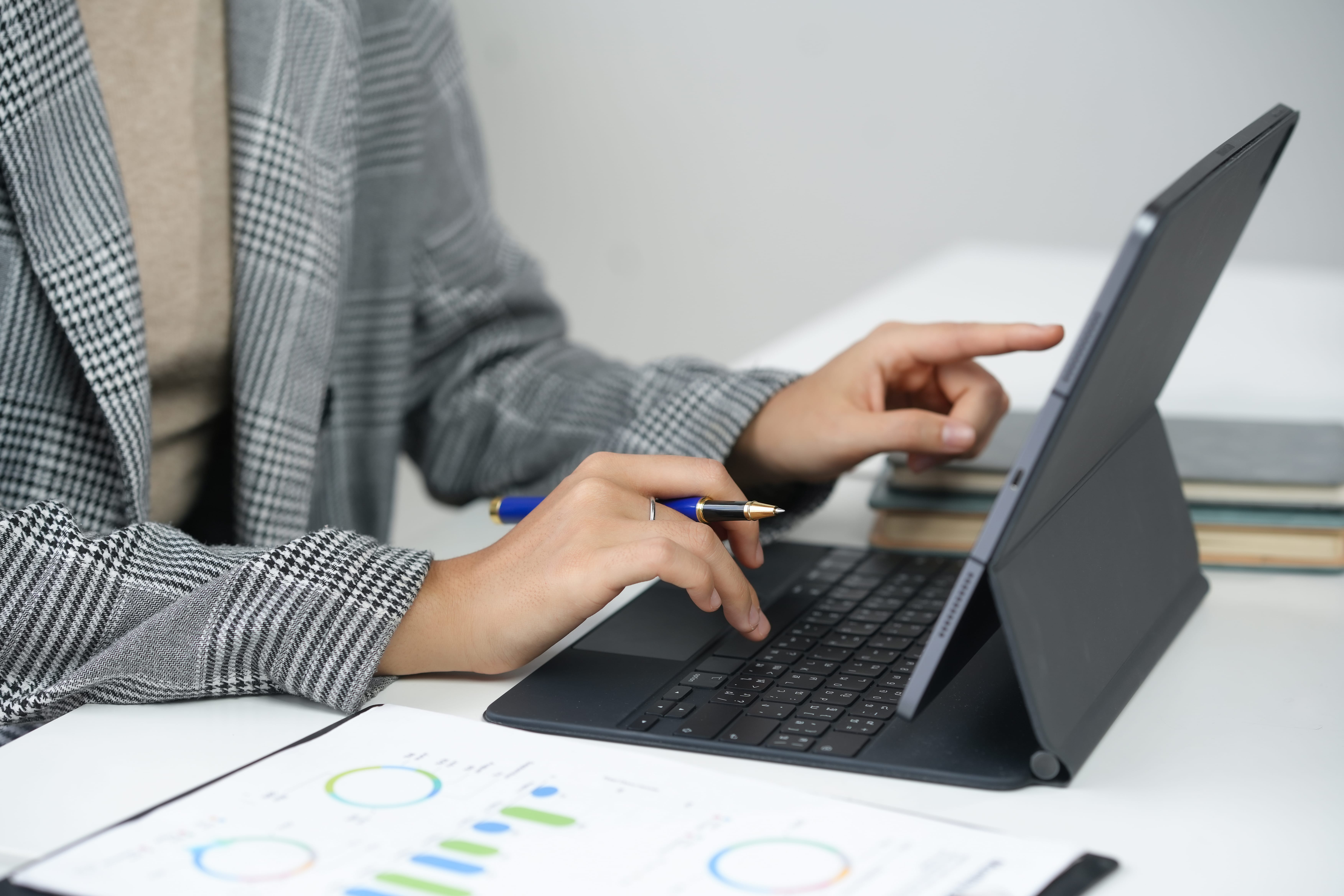 image of a creative work area for an ai saas company